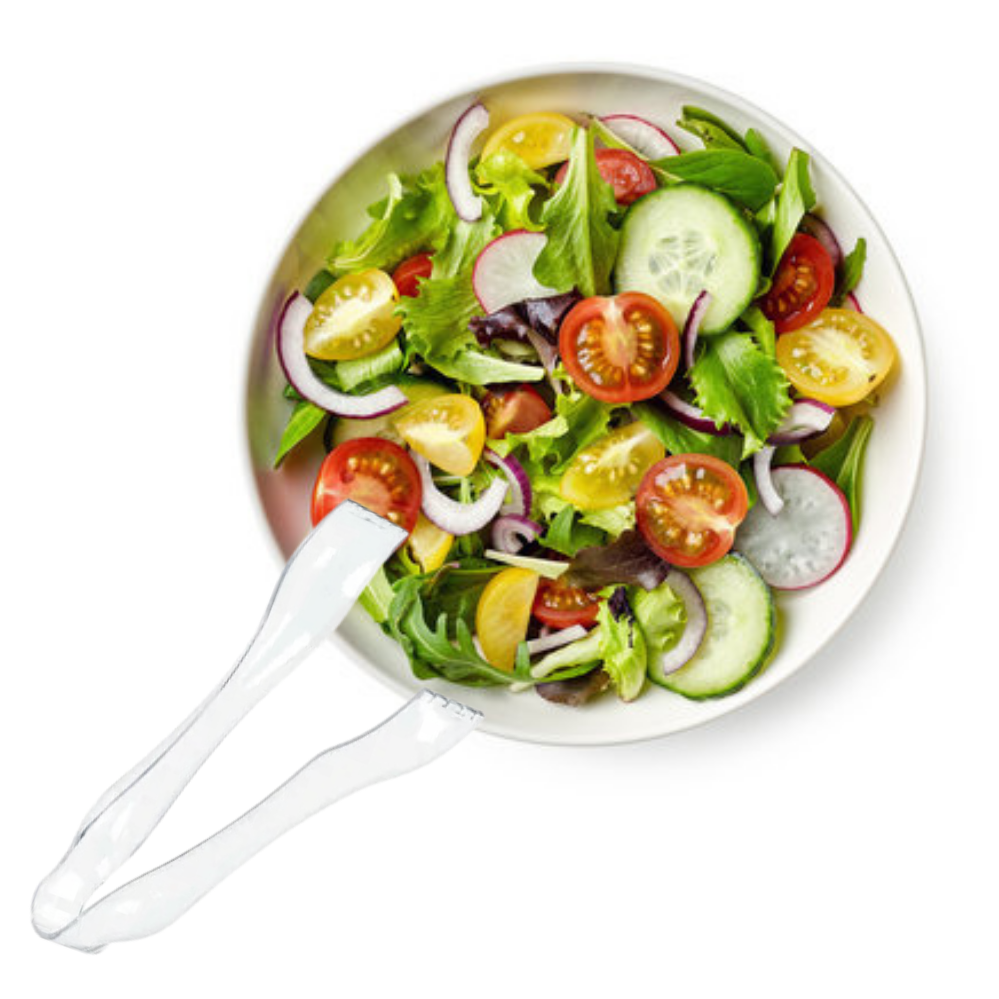 Mini Clear Plastic Serving Tongs 6.25" x 1" Serving 2 Pack Utensils size and feature image
