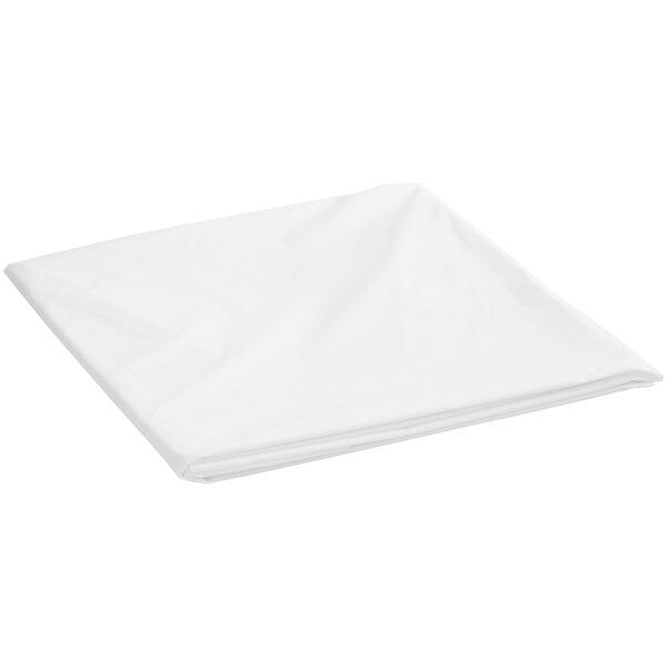 84'' White Round TableCloth Plastic Disposable Tablecovers Tablecloths Round lifestyle use image