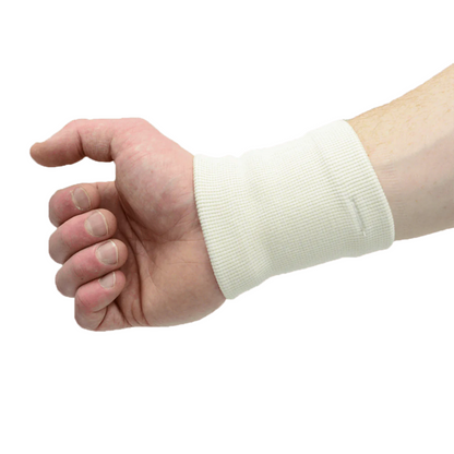 99¢ Max Adams Essentials Stretchable Wrist Support – White – Comfortable Compression Brace:1CT