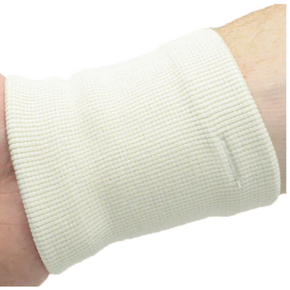 99¢ Max Adams Essentials Stretchable Wrist Support – White – Comfortable Compression Brace:1CT