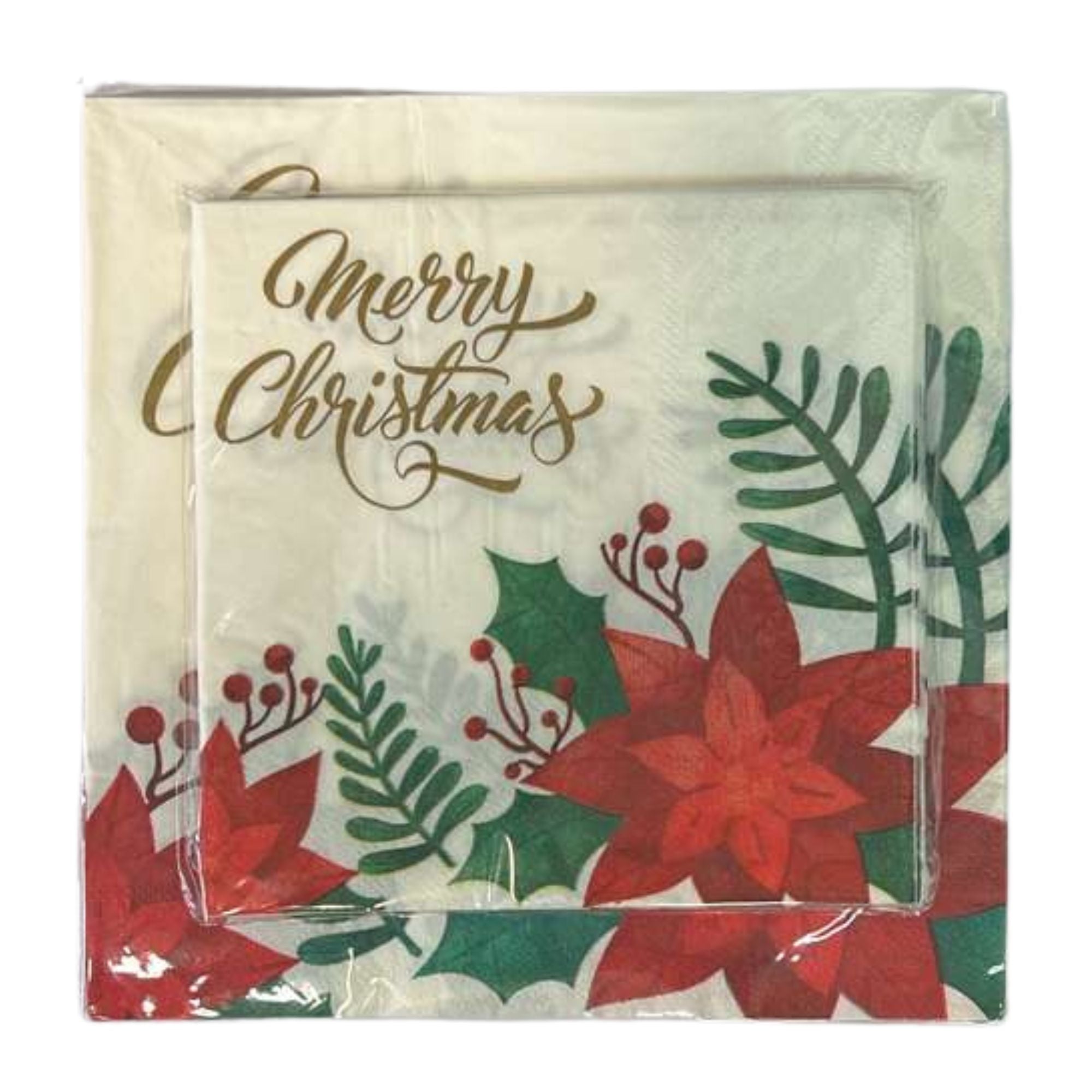 9.8" X 9.8" Merry Christmas Paper Napkins :16 Pack Kitchen Catalog, Paper Napkins size and feature image