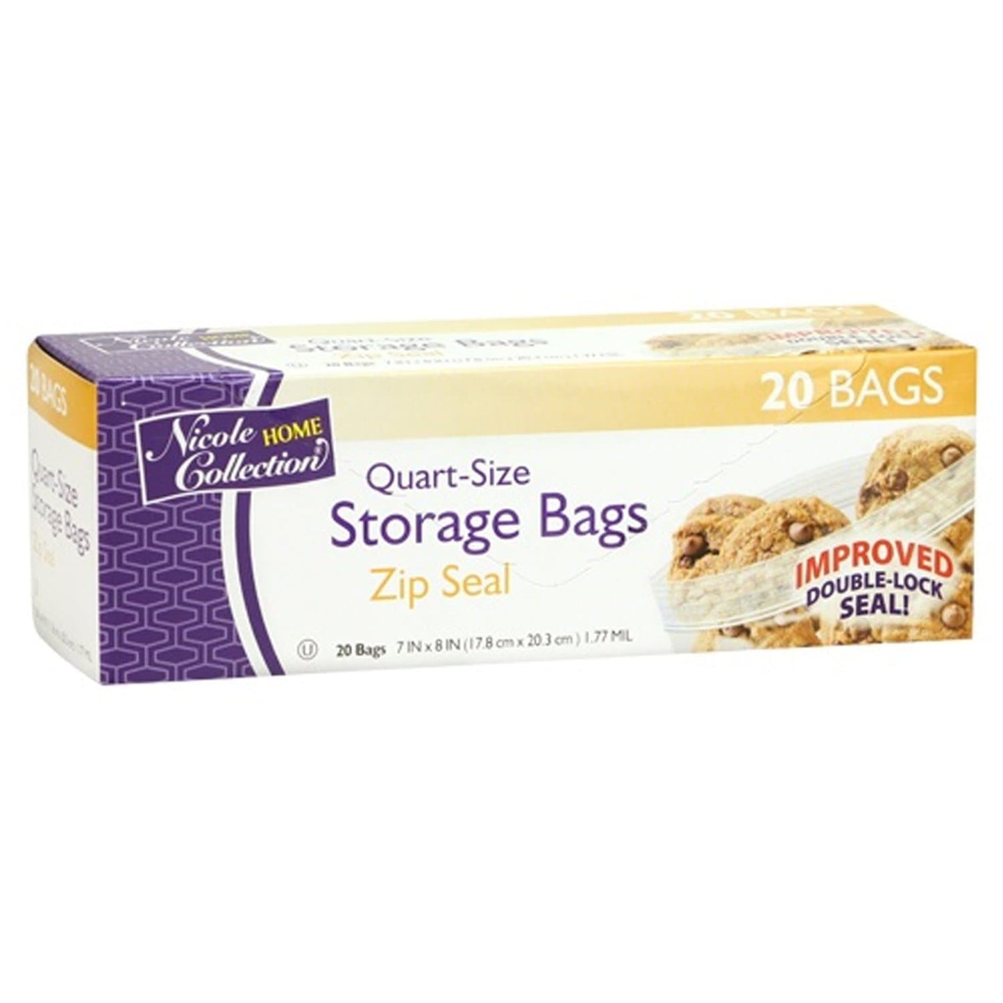 Quart Size Bags Zip Seal Plastic Storage Food Storage & Serving VeZee