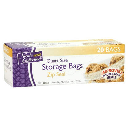 Quart Size Bags Zip Seal Plastic Storage Food Storage & Serving VeZee