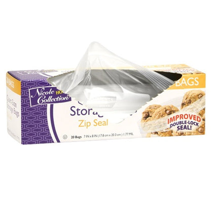 Quart Size Bags Zip Seal Plastic Storage Food Storage & Serving VeZee