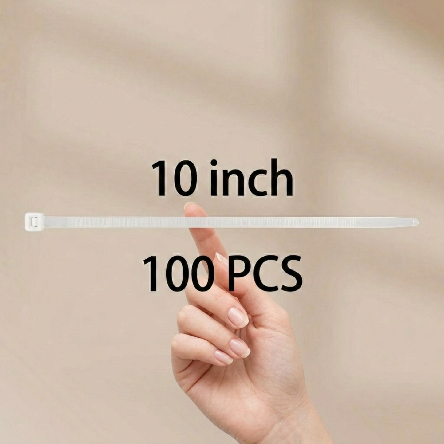 10" XtraTuff Multi-Purpose Cable Ties - Nylon Zip Ties 100Pcs