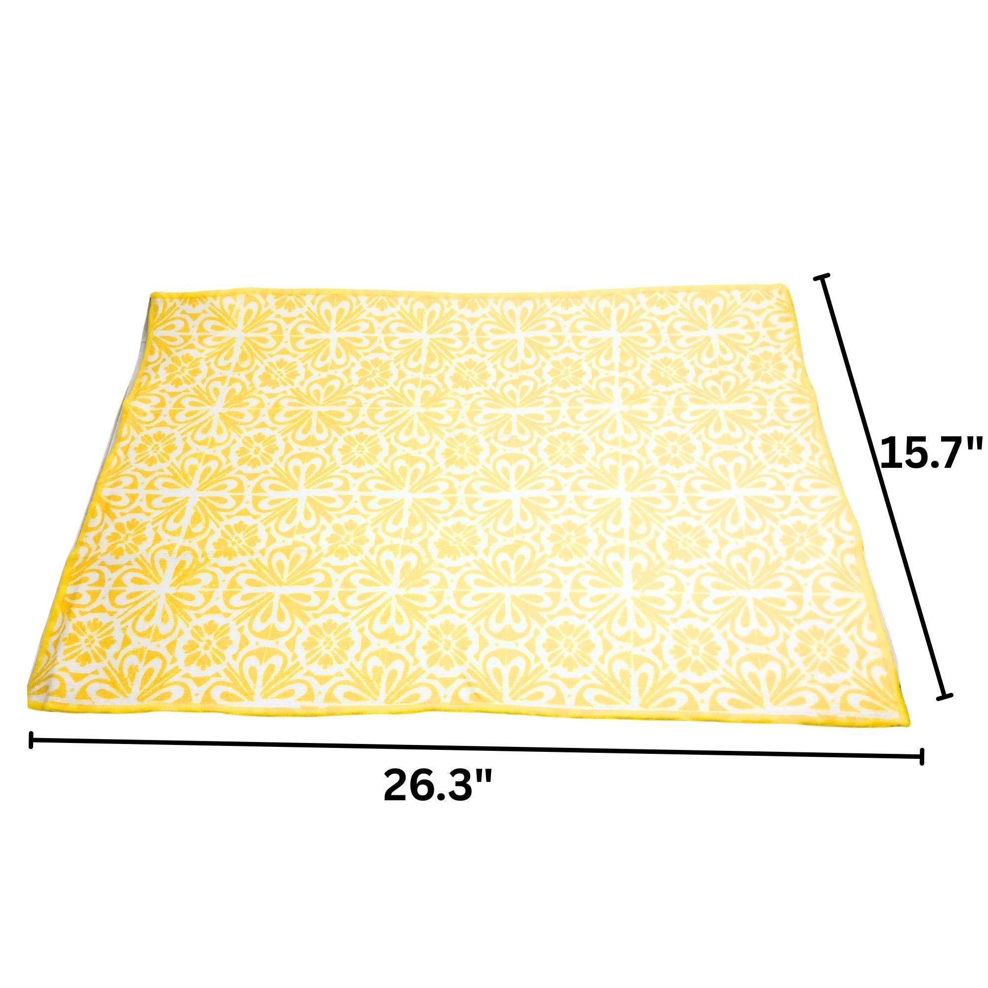 Absorbent Multi Puepose Cotton Yellow Kitchen Towel: 1 Pack Kitchen Tools & Utensils Cleaning Towel kitchen towel product