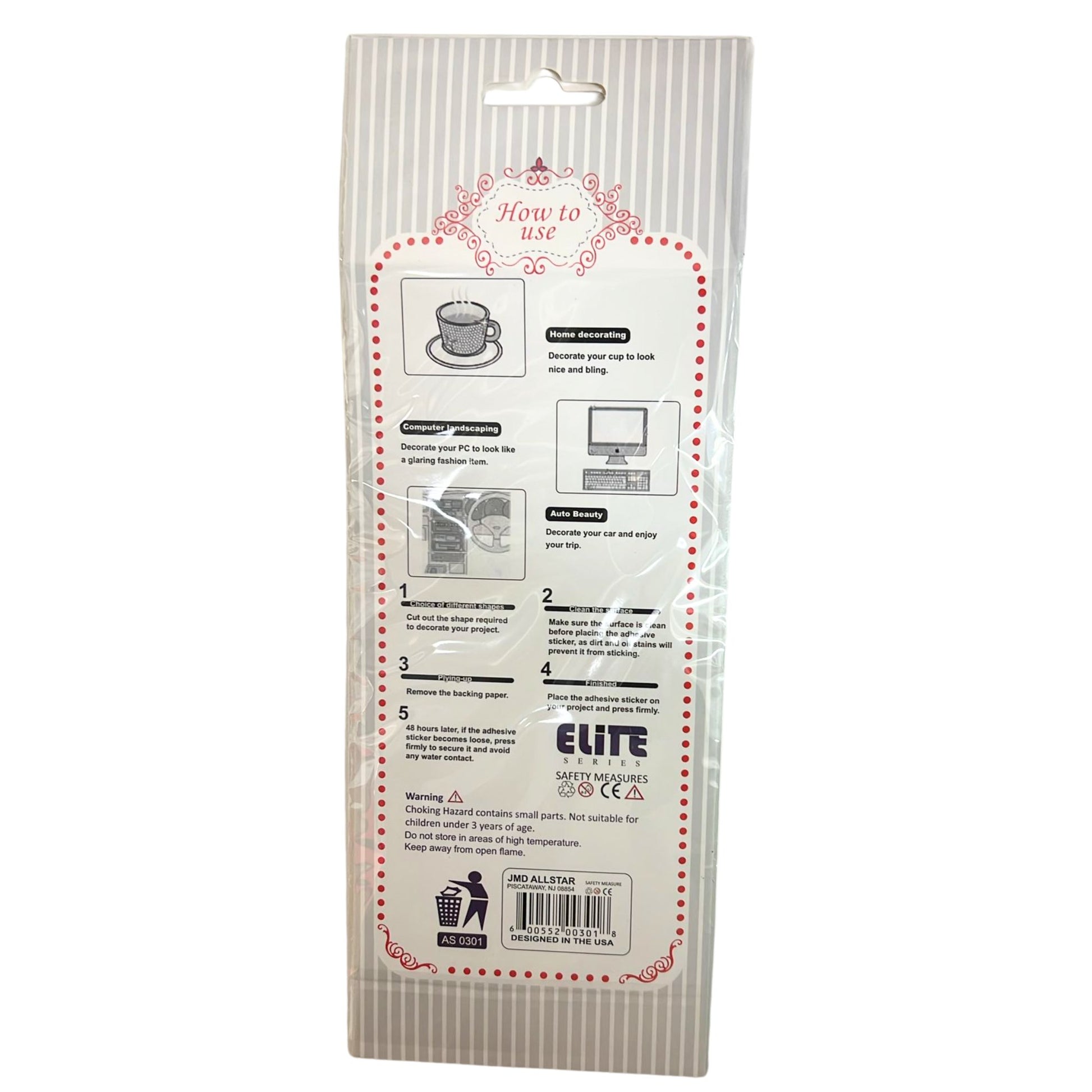 Acrylic Stickers – Includes Gold & Silver Designs