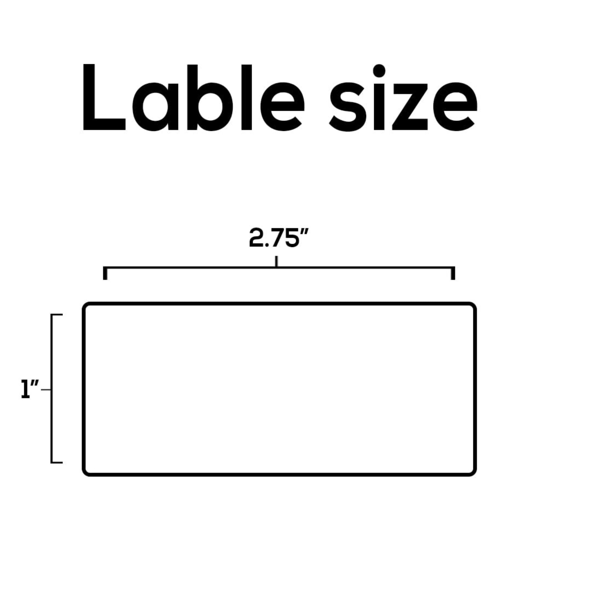 1" x 2.75" Multipurpose White Lables: 128 Labels & Tags Label School product detail image