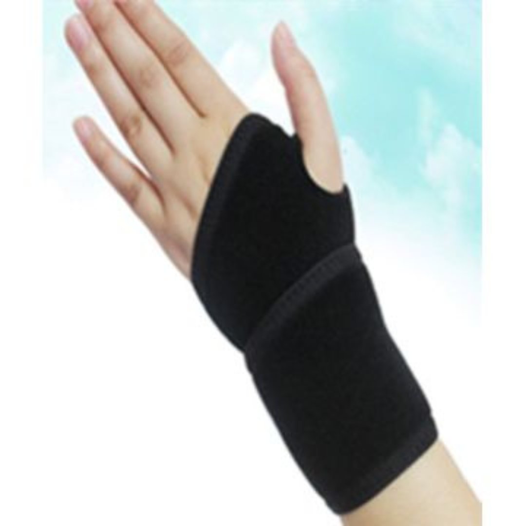Adites Wrist Wrap with Thumb Support & Strap in Black