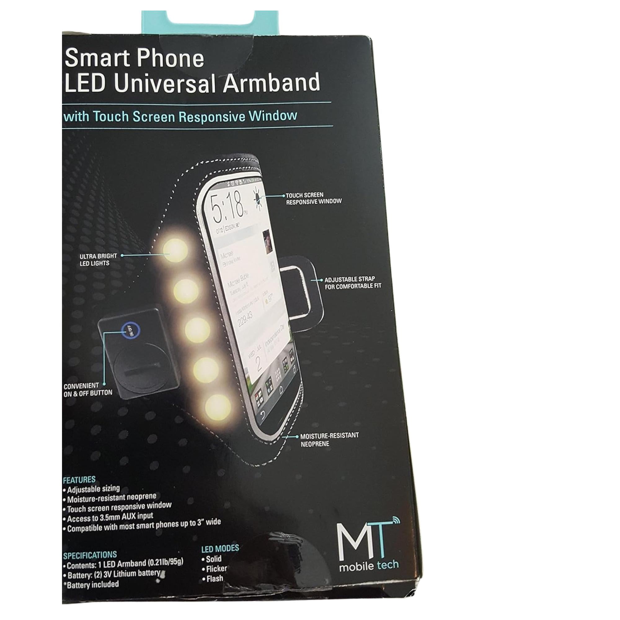 Smartphone LED Armband with Adjustable Strap for Jogging: 1 Pack Sport Safety Lights Gift product image 5