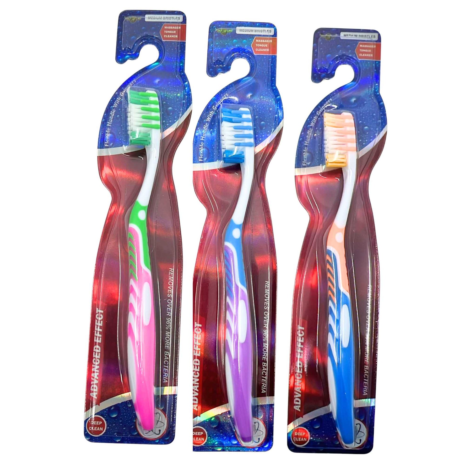 Advantage Effect Toothbrush with Multi-Level Flexible Bristles