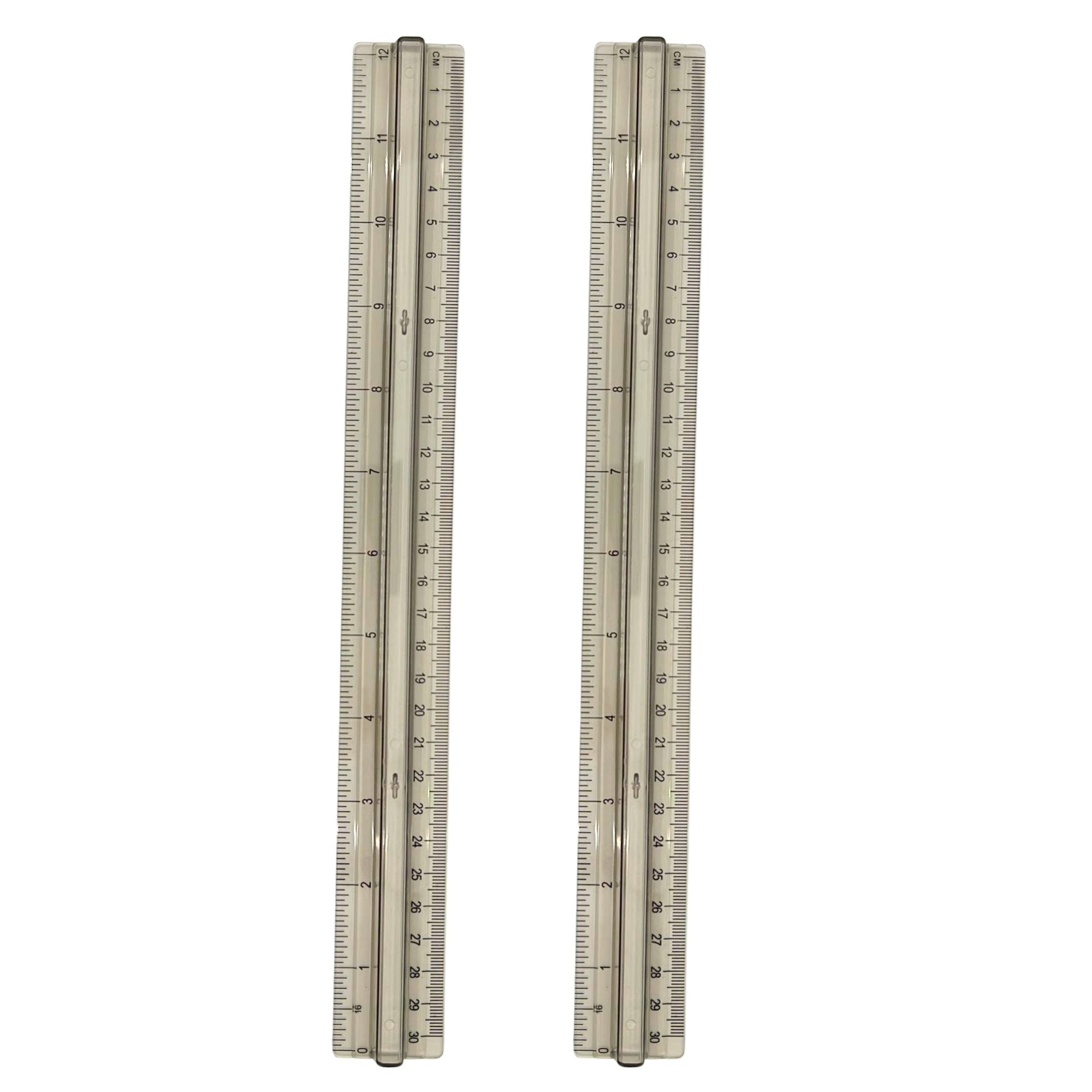 12" Metric & Imperial Scale Raised Grip Aluminium Ruler: 1 Pack Rulers lifestyle use image