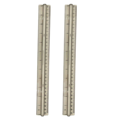 Metric & Imperial Scale Raised Grip Aluminium Ruler