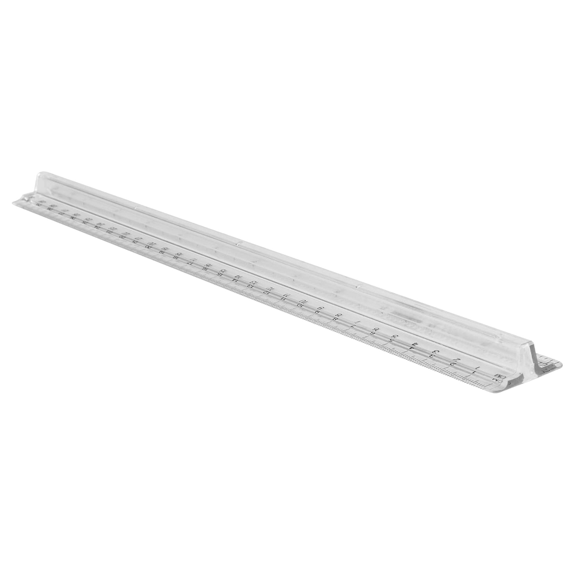 12" Metric & Imperial Scale Raised Grip Aluminium Ruler: 1 Pack Rulers product image 6