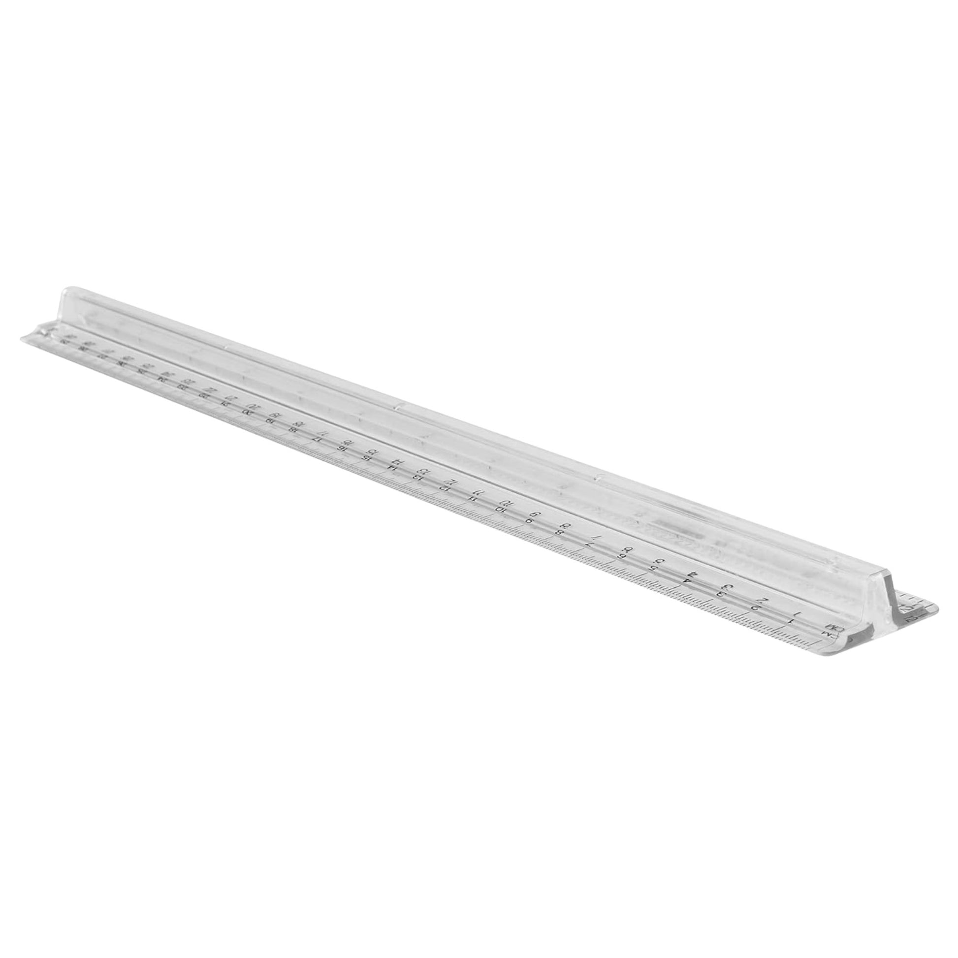 Metric & Imperial Scale Raised Grip Aluminium Ruler