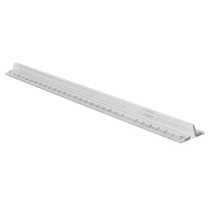 Metric & Imperial Scale Raised Grip Aluminium Ruler