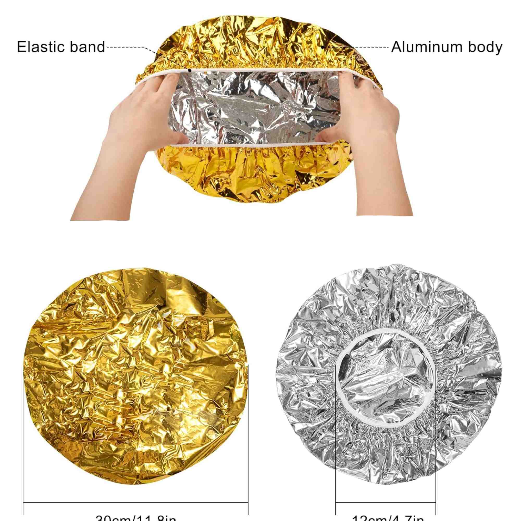 Aluminum Foil Hair Coloring Cap – X Large: 1 Pack Shower Caps Bath Essentials Bathroom Hair hairs product detail image