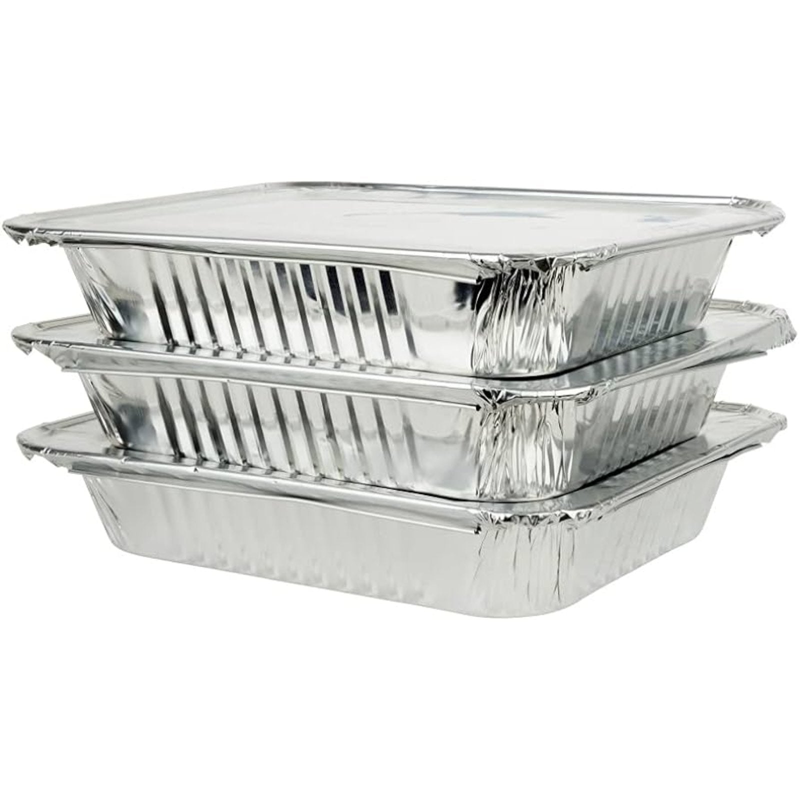 Aluminum Half Size LID For 9x13 Regular, Heavy and Extra Heavy Weight Pans: 2 Pack Half Size Pans Aluminum Cookware