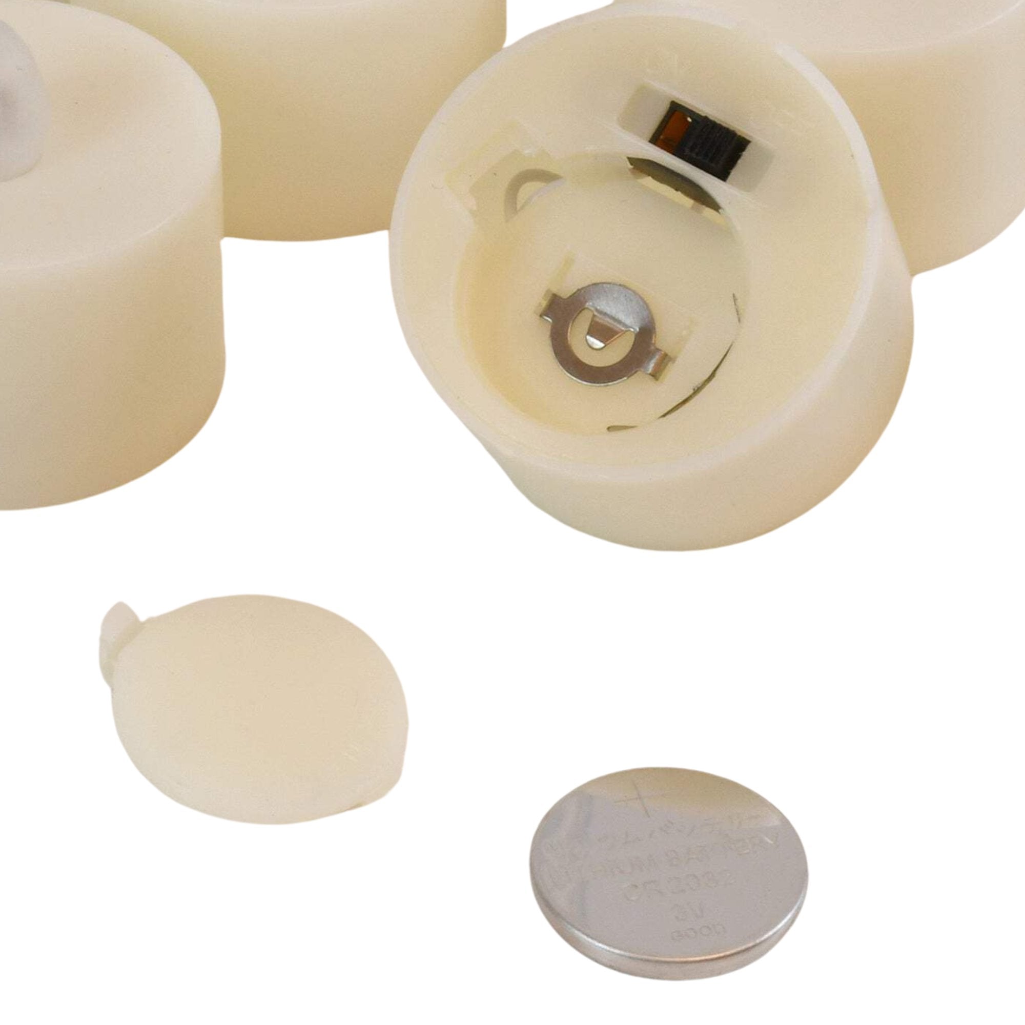 Battery Operated Amber LED Tea light Candle :2 Pack Flameless Candles size and feature image
