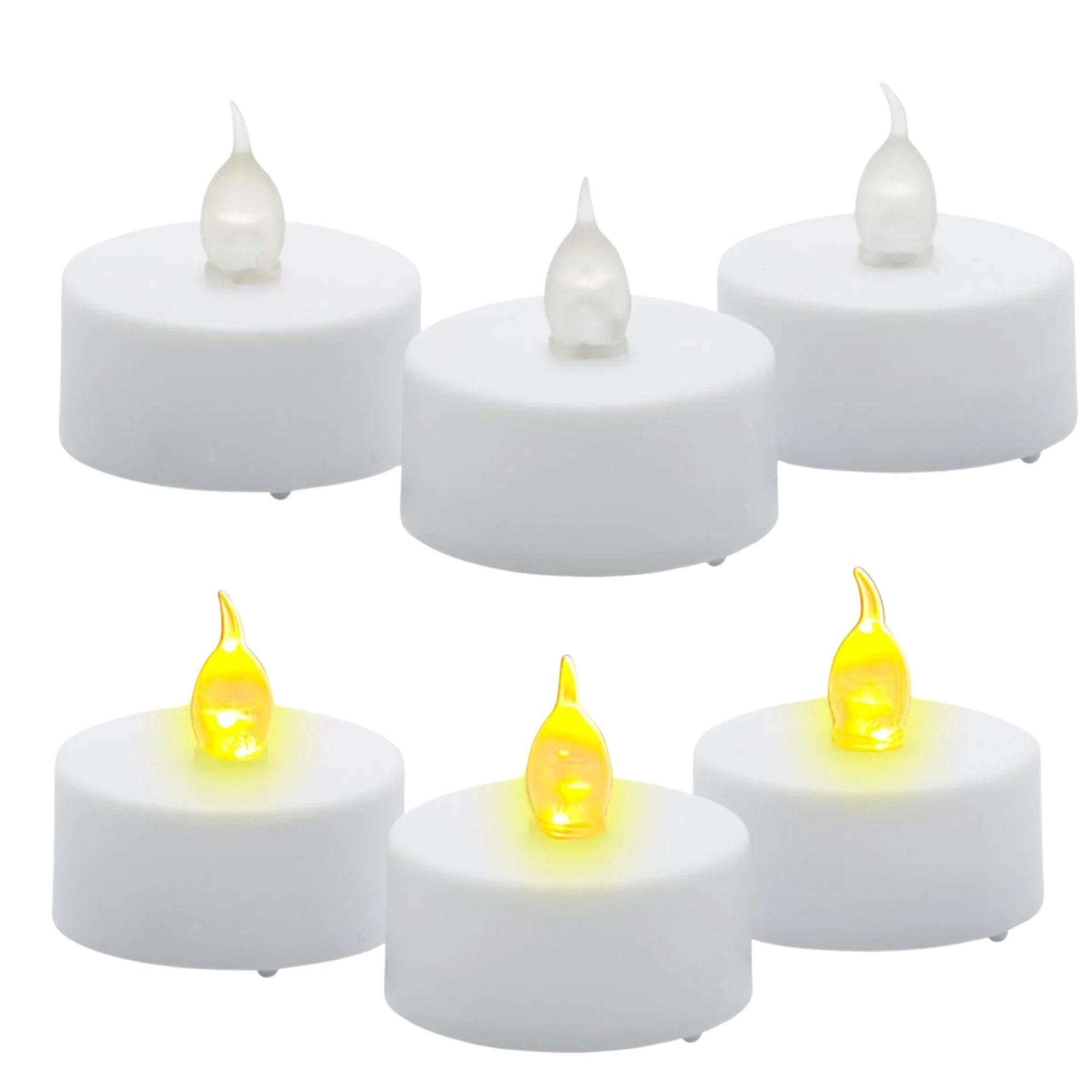 Battery Operated Amber LED Tea light Candle :3 Pack Flameless Candles lifestyle use image