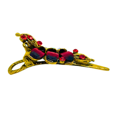 Vintage Hair Clip with Precious Stones