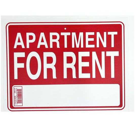 APARTMENT FOR RENT Plastic Signage Sign-1CT