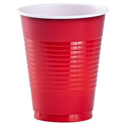 Disposable 18oz Apple Red Plastic Cups