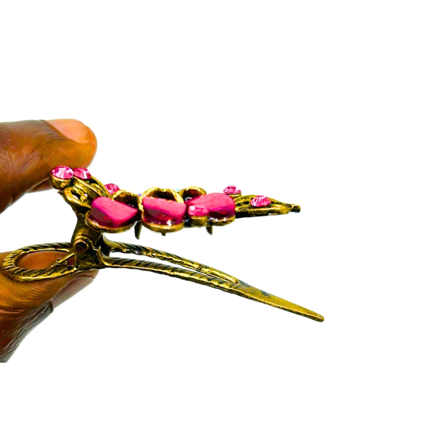 Vintage Hair Clip with Precious Stones