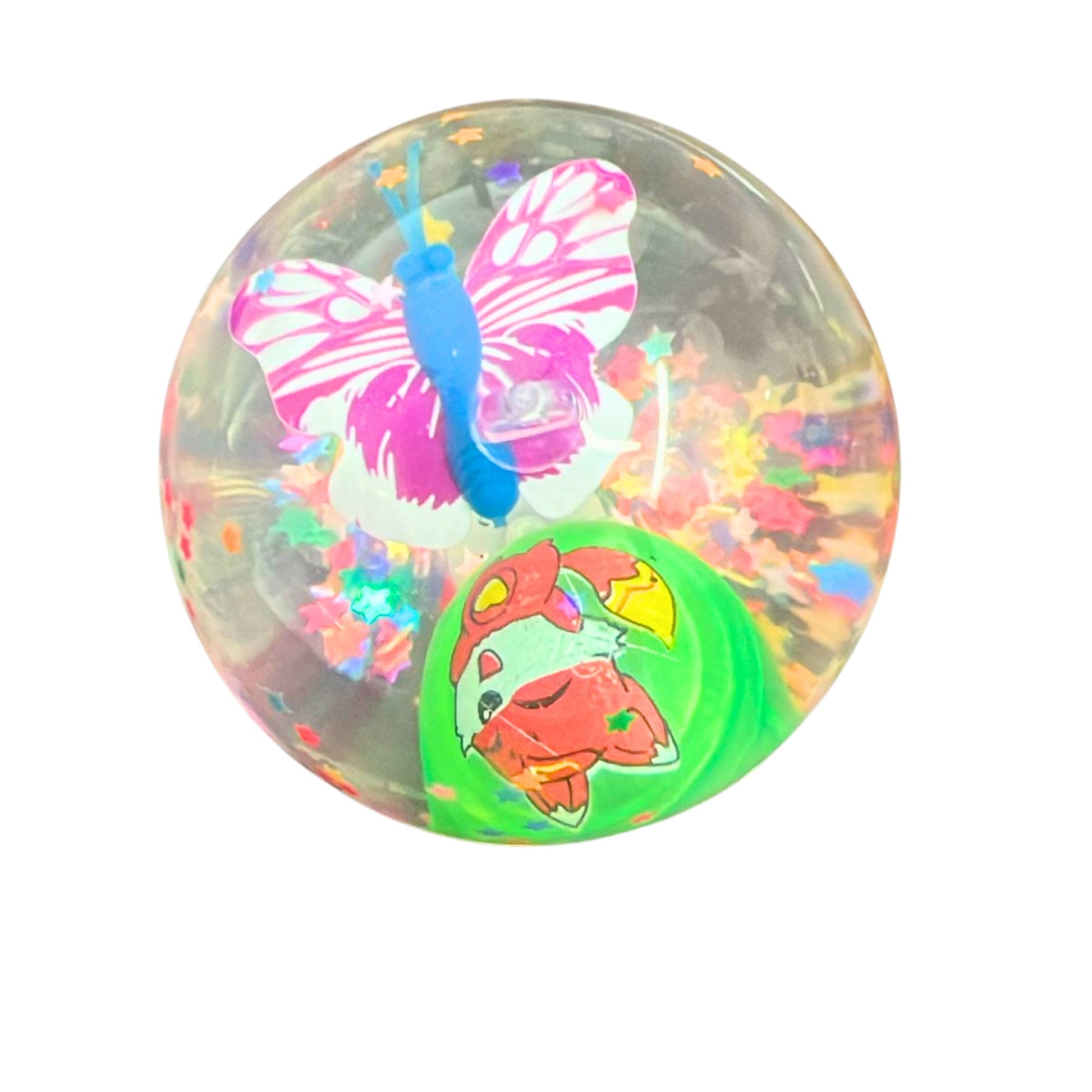 Assorted Butterfly Inside Bouncing Ball | Fun, High-Bounce Toy for Kids