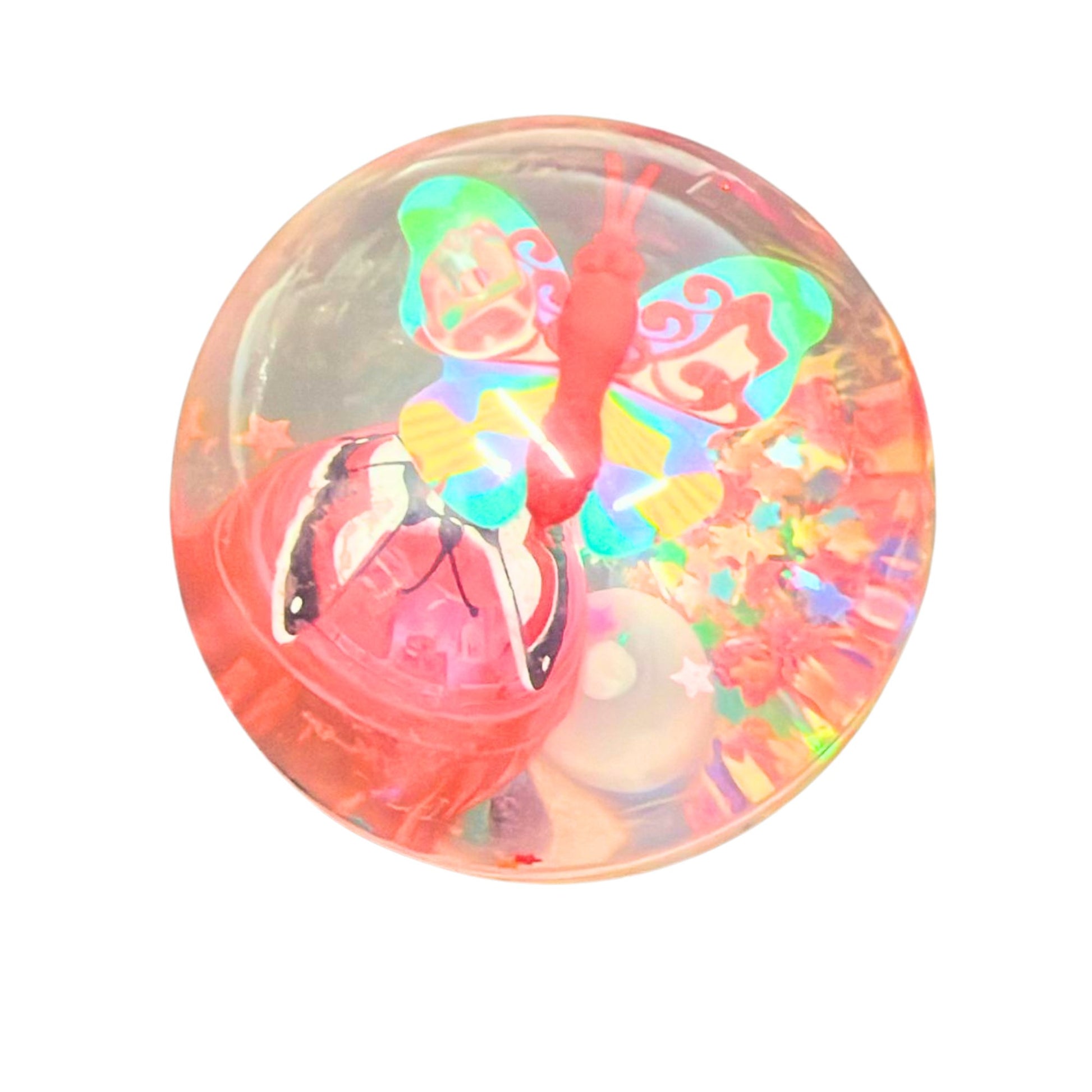 Assorted Butterfly Inside Bouncing Ball | Fun, High-Bounce Toy for Kids