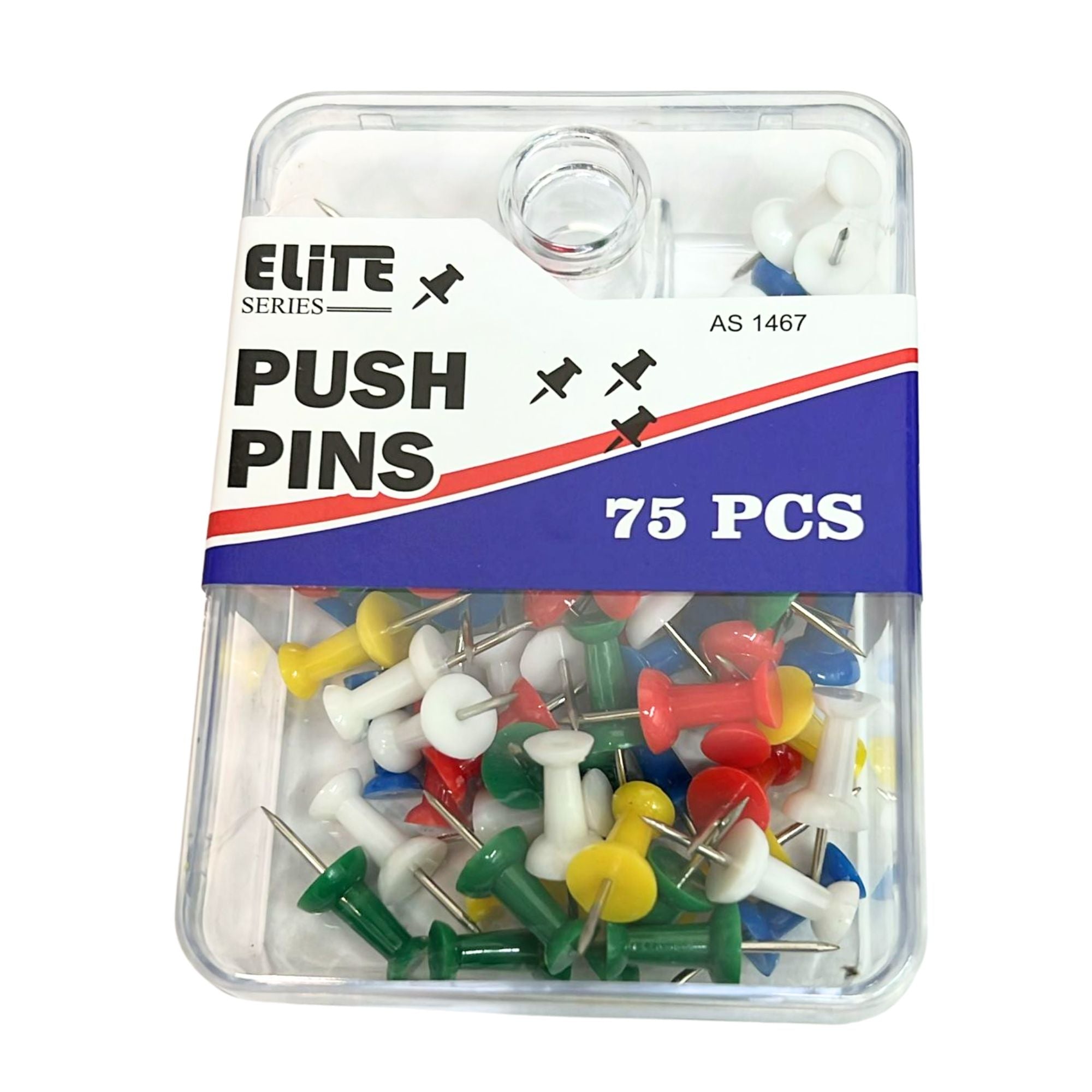 Assorted Color Push Pins: 75 Pack Tacks & Pushpins main product image