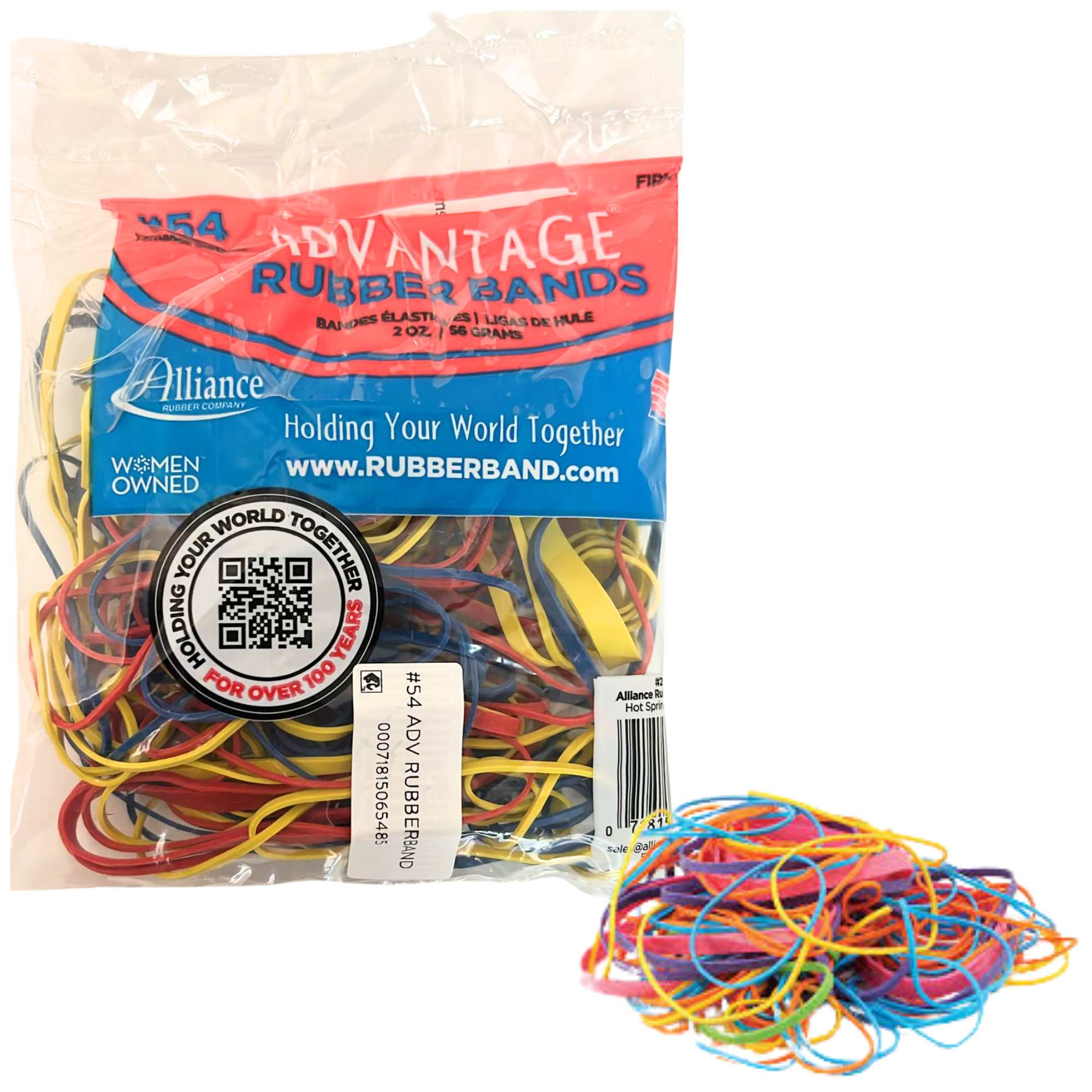 Assorted Rubber Bands 2oz/56g bag Rubber Band School main product image