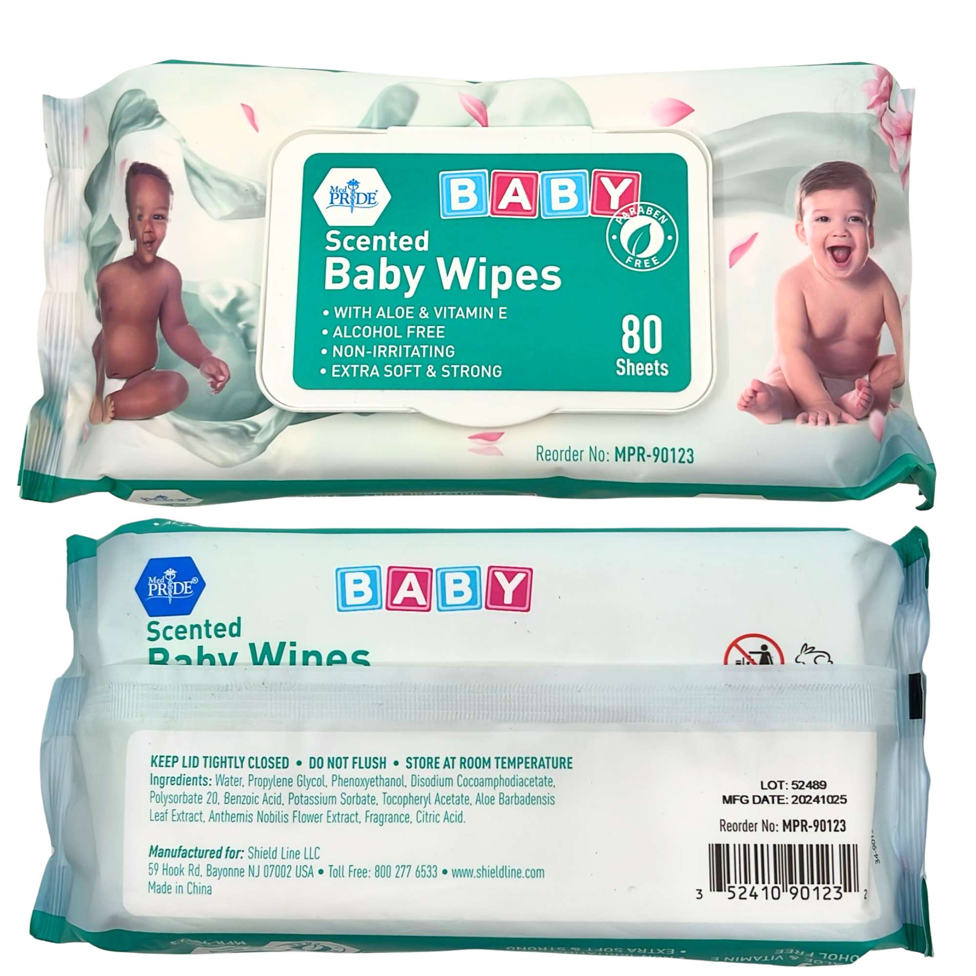Disposable Scented Baby Wipes: 80 Pack Disposable Baby Wipes Kids Accessories Wipe size and feature image