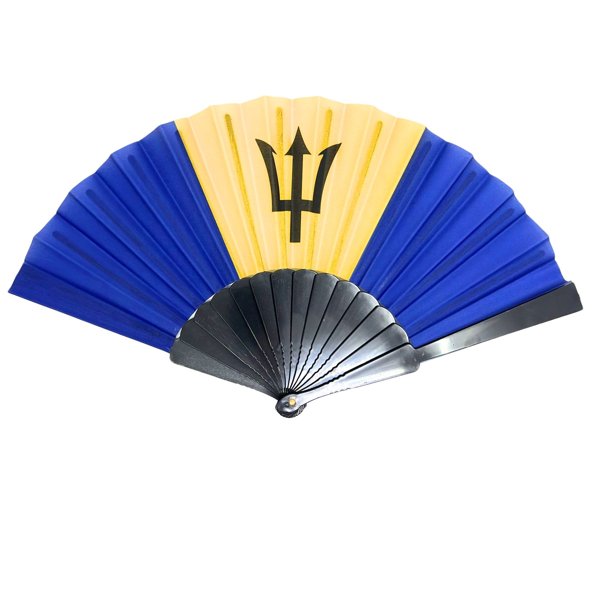14 x 9 Inches Barbados Flag Hand Folding Fan: 1 Pack Souvenir, Novelty & Souvenir Catalog main product image