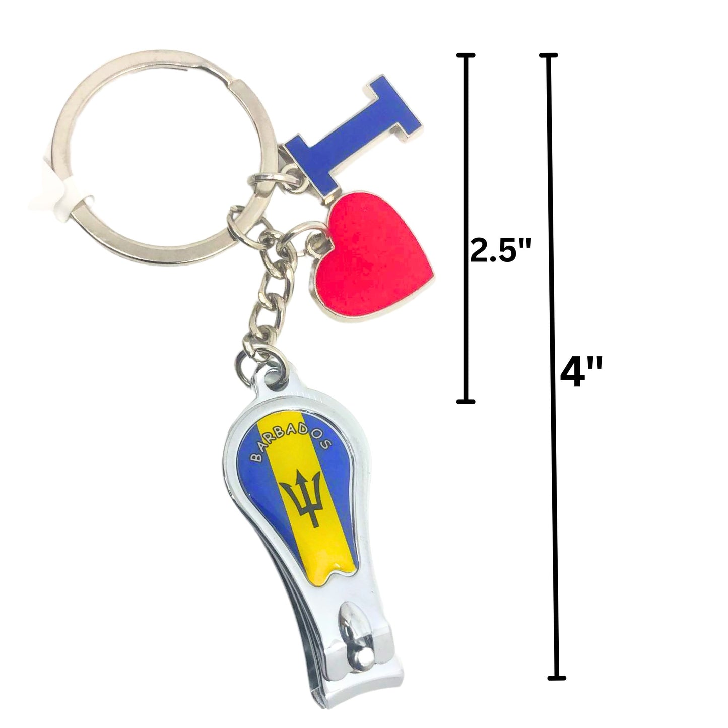 Barbados Key Chain with Nail Clipper– Compact, Dual-Purpose Grooming