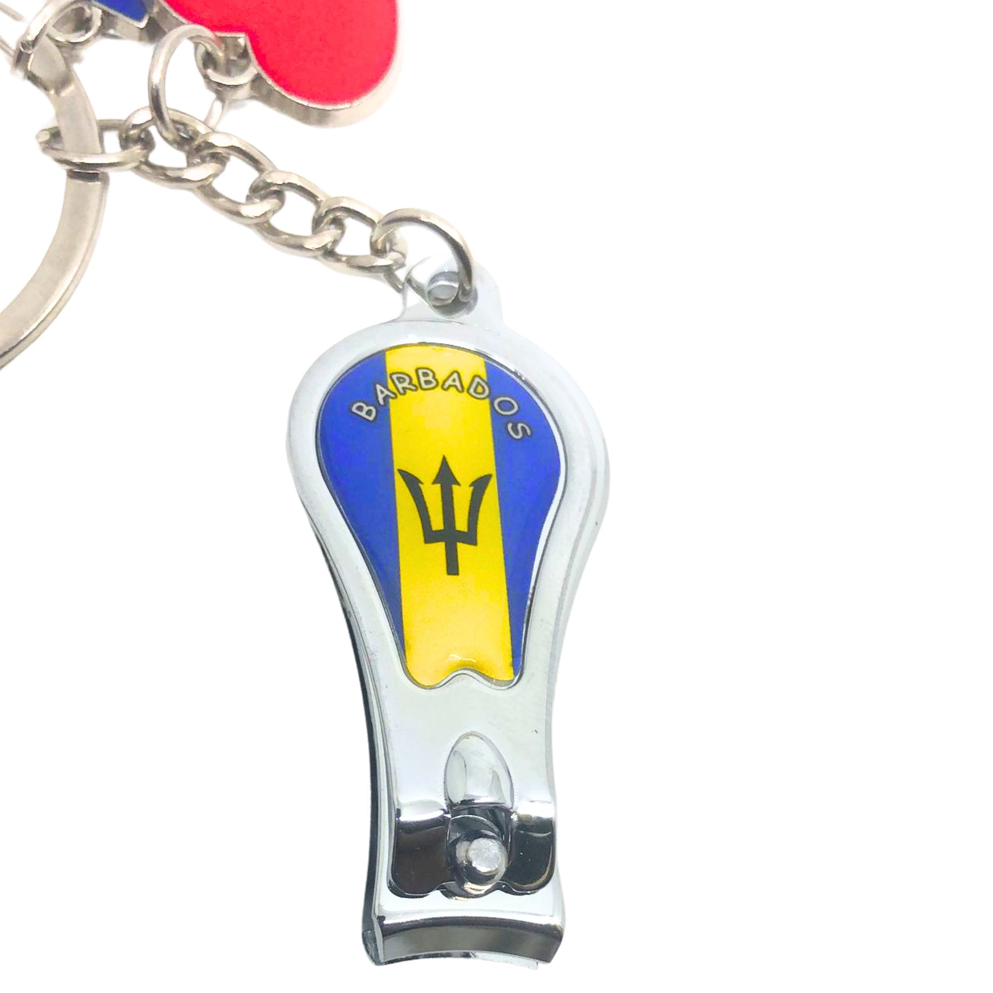 Barbados Key Chain with Nail Clipper– Compact, Dual Purpose Grooming: 1 Pack Keychain, Novelty & Souvenir Catalog size and