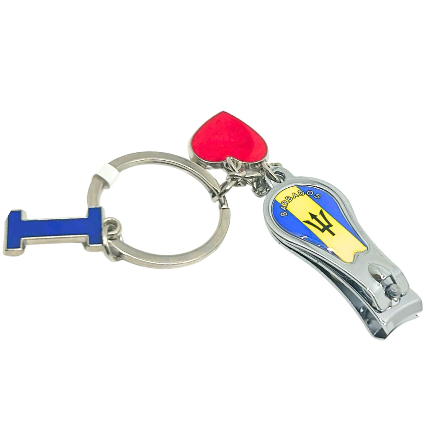 Barbados Key Chain with Nail Clipper– Compact, Dual-Purpose Grooming