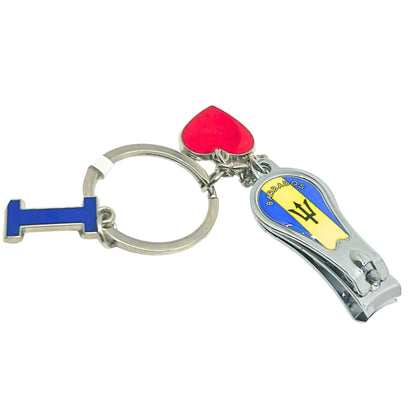 Barbados Key Chain with Nail Clipper– Compact, Dual-Purpose Grooming