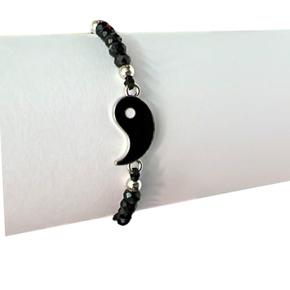 Black & Red Adjustable Beaded Fish Eye Wristbands