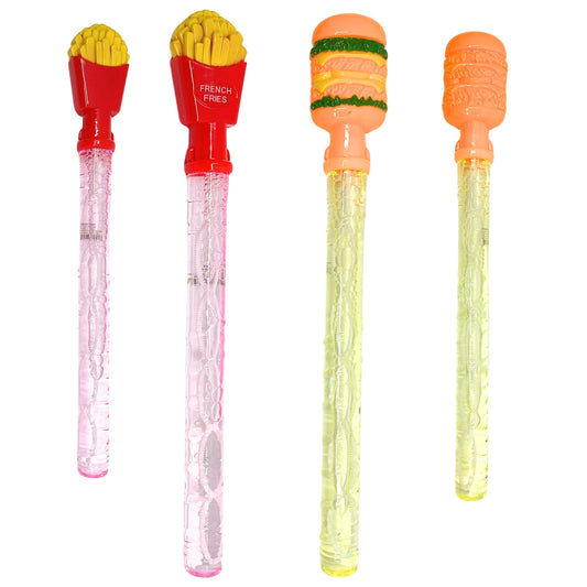14" Big Bubble Wand with Fun Burger & Fries Handle