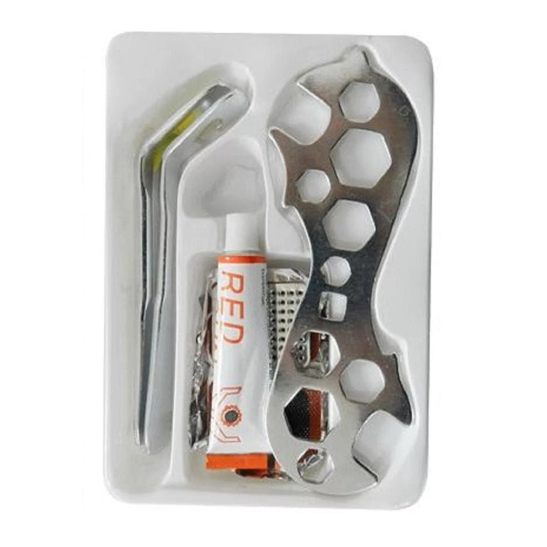 Bike Tire Repair Kit Bicycle Cycle Tube Puncture Patch Levers Spanner Tool: 12 Pc Set Bicycle Tools size and feature image