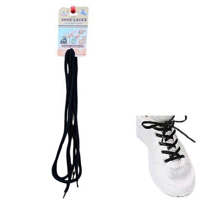 Black 48-Inches Shoe Laces for All Sports Shoes