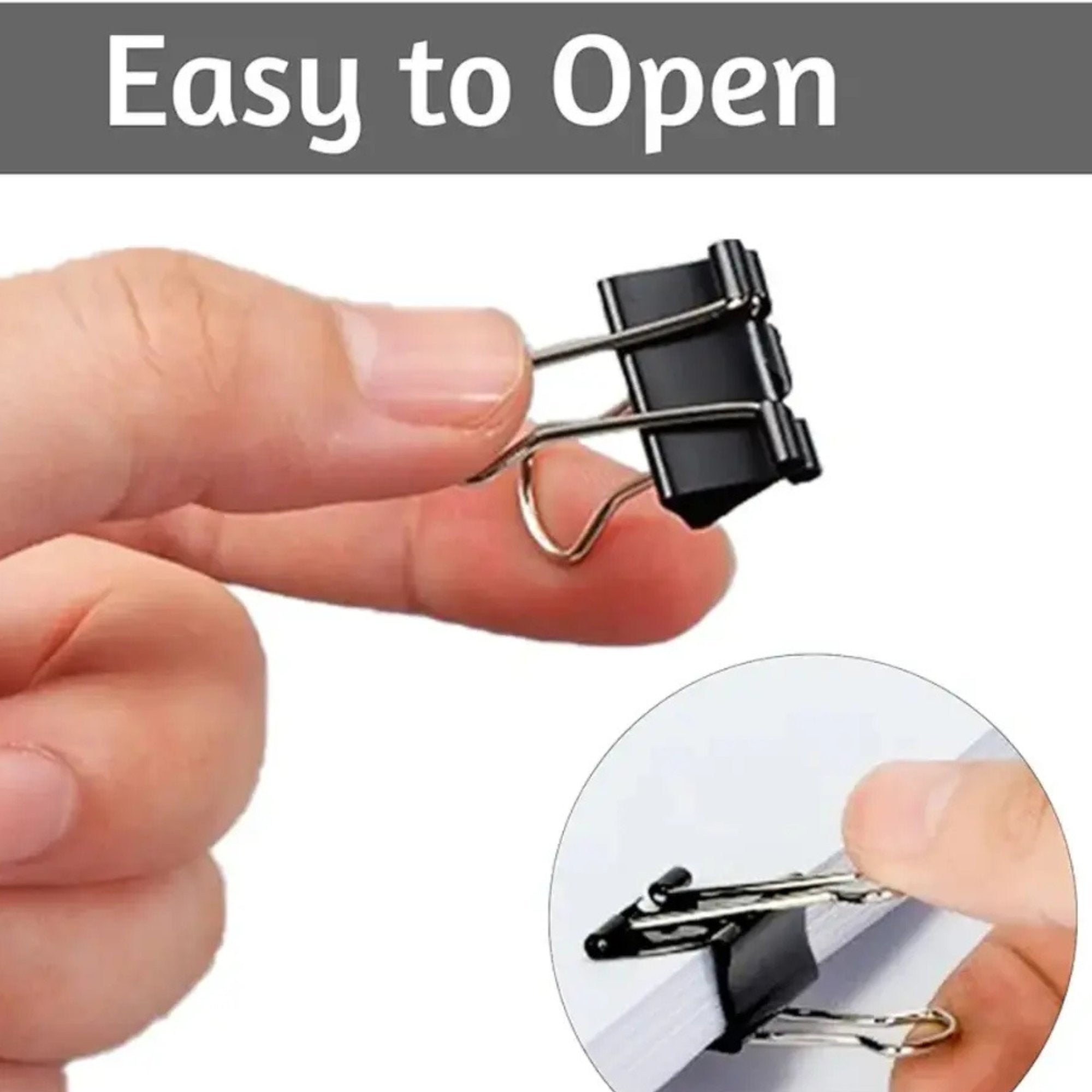 15mm Black Binder Clips: 20 Pack size and feature image
