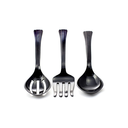 Black heavy weight plastic serving fork