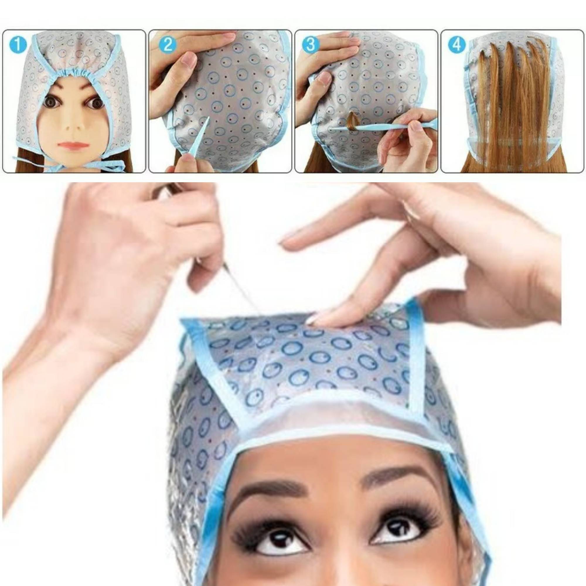 Bleed Proof Large Frosting Tipping Cap with Needle & Guide: 1 Pack hairs lifestyle use image