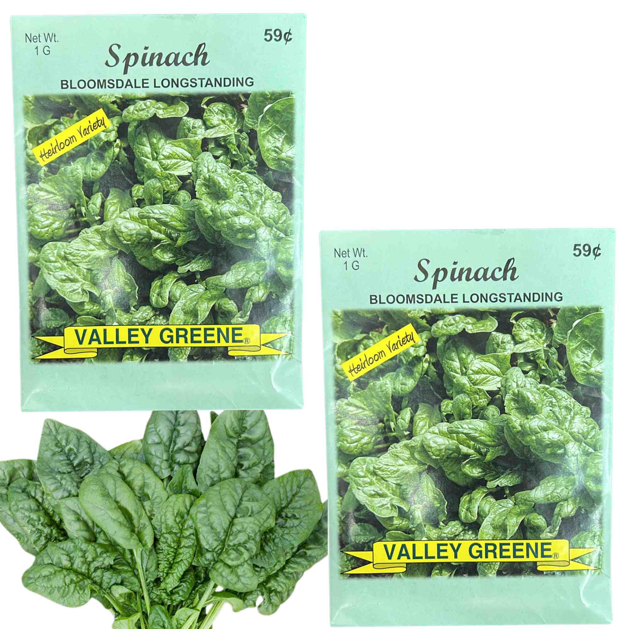 Valley Greene 1G Spinach Bloomsdale Longstanding: 2 Pack Seeds main product image