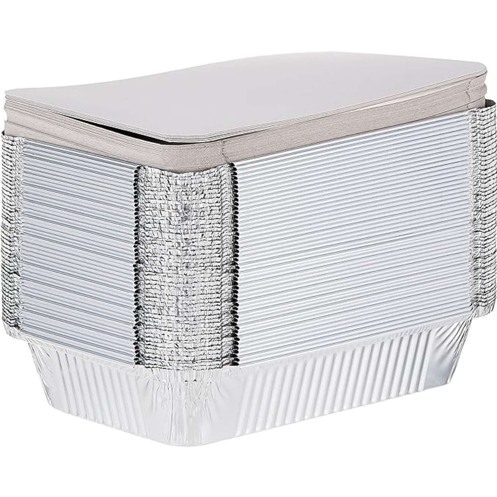 Board Lid For 2.25Lb Aluminum Oblong Pan 8.25" x 5.75": 8 Pack Oblong Pans & Lids Aluminum Baking product image 5