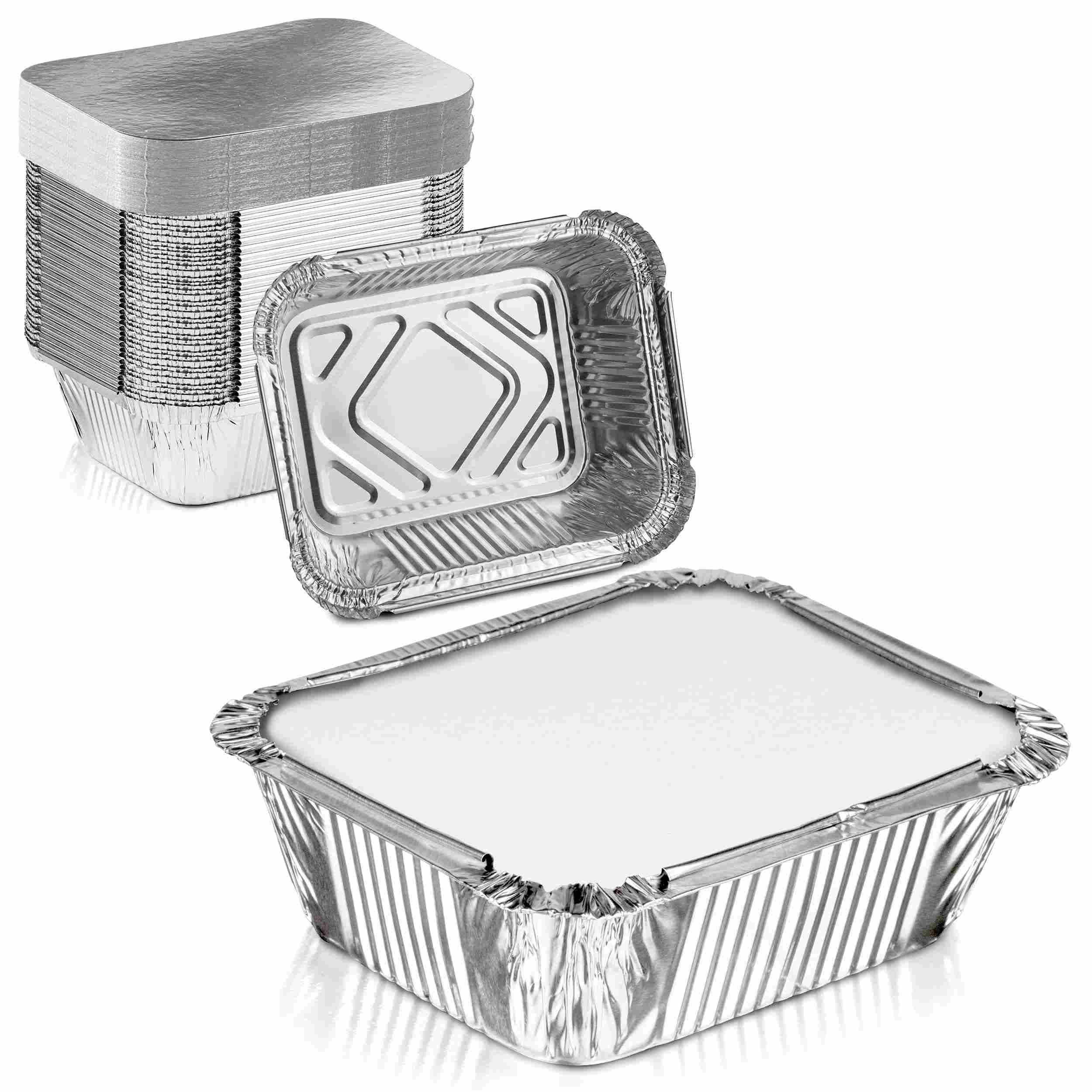 Board Lid For 5Lb Aluminum Oblong Pan 9.5" x 7": 6 Pack Oblong Pans & Lids Aluminum Baking lifestyle use image