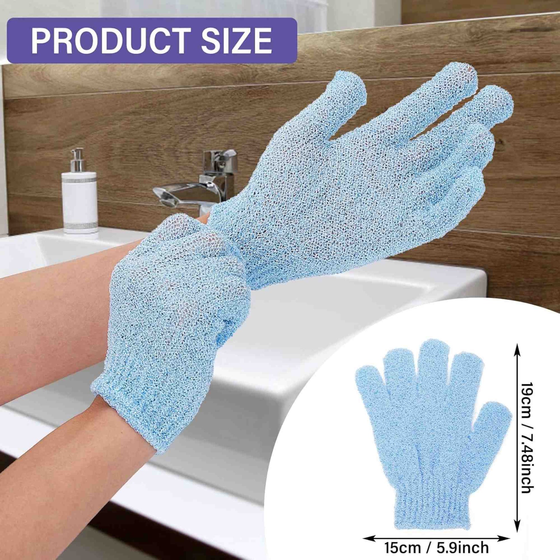 Luxury Bath Exfoliating Mitts Scrub Gloves