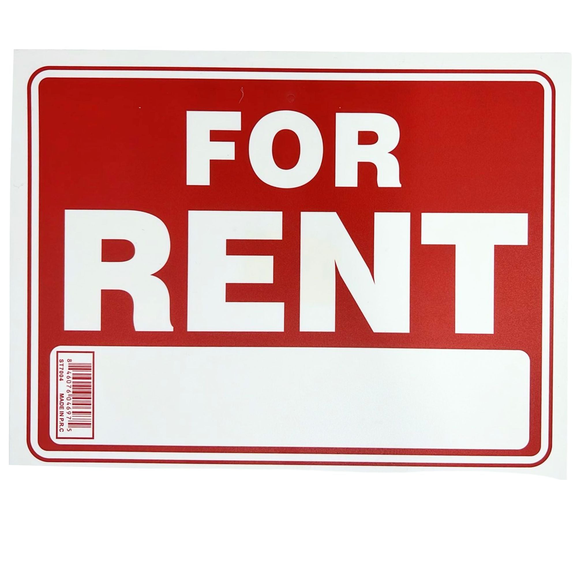9"X12" "FOR RENT" Plastic Signage Sign 1 Pack Facility Identification Signs Outdoor main product image
